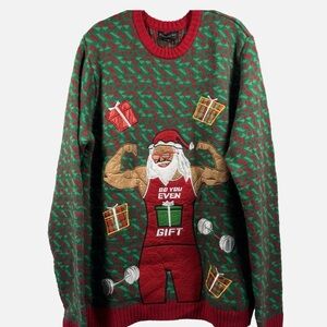Blizzard Bay Men's Santa Clause Do You Even Gift Ugly Christmas Sweater Top